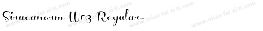 Sirucanorm W03 Regular字体转换